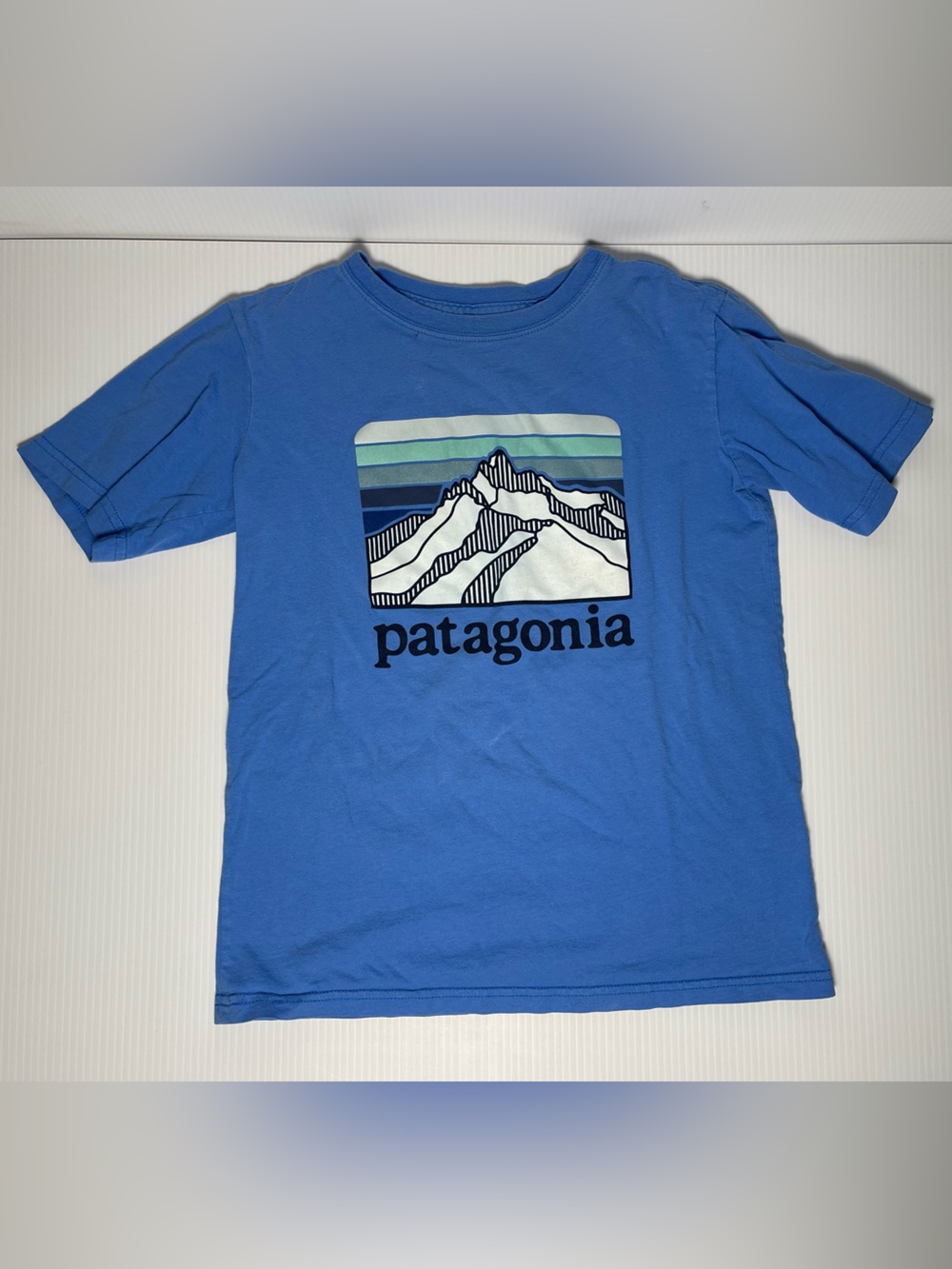 Patagonia Boys' Short-Sleeved Line Logo Ridge Graphic T-Shirt - Size S / 7-8
